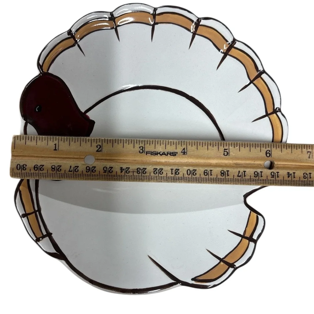 Pottery Barn Gobble Turkey Salad Dessert‎ Plates 4 PC Thanksgiving Fall Harvest